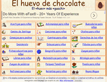 Tablet Screenshot of elhuevodechocolate.com